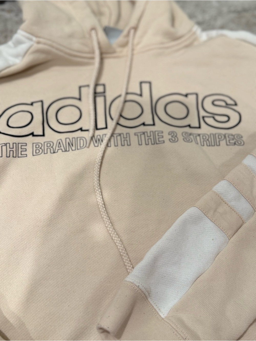 Adidas Originals Hoodie Kids Sz 10/12 Trefoil Stripe Slee